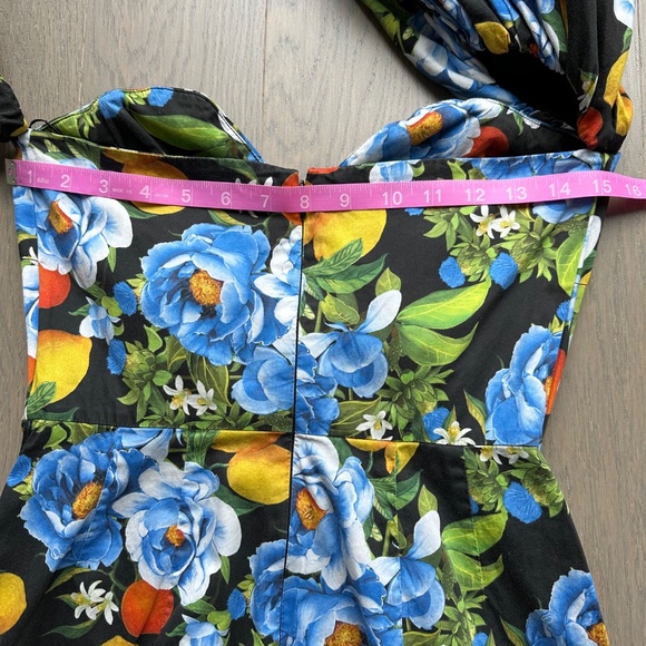 Borgo de Nor Tati Floral Print Off Shoulder Puff Sleeve Midi Dress UK 8 / US 2 - Picture 9 of 11